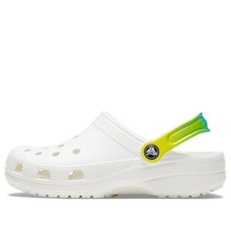 Plážové sandály Crocs Classic Clog White Gradient Green 206638-1DC