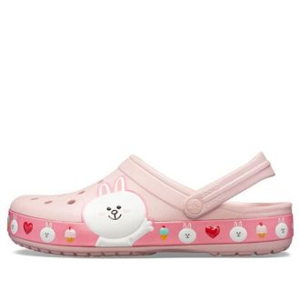 Růžové unisex sandály Crocs x Line Friends Beach 205791-606