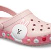 Růžové unisex sandály Crocs x Line Friends Beach 205791-606
