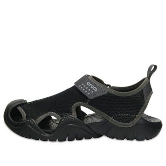 Sandály Crocs Swiftwater „Black Light Grey“ 203967-02S