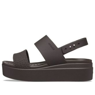 Sandály Crocs (WMNS) Brooklyn Croco Low Espresso „Brown“ 208585-206