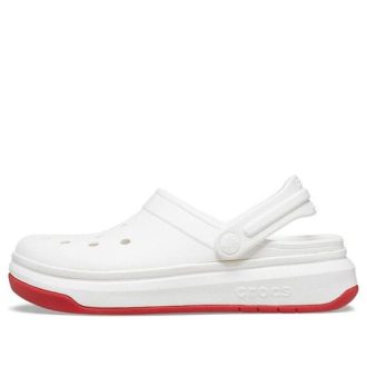 Sandály Crocsband Full Force Thick Sole White Red Unisex 206122-100