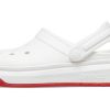 Sandály Crocsband Full Force Thick Sole White Red Unisex 206122-100