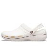 Útulné sportovní unisex bílé hnědé sandály Crocs odolné proti opotřebení „White Brown“ 205883-0FW